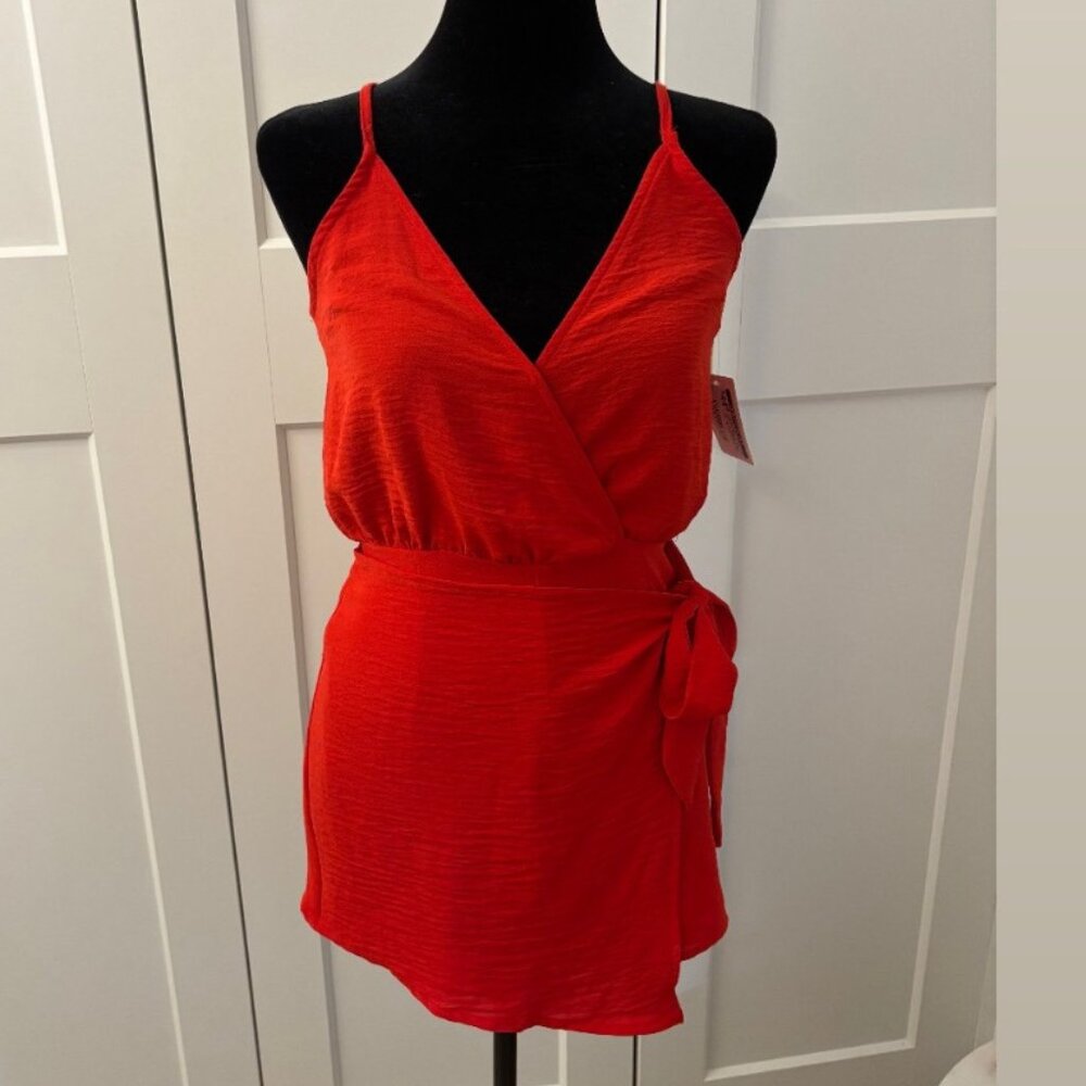 Red Skort Romper